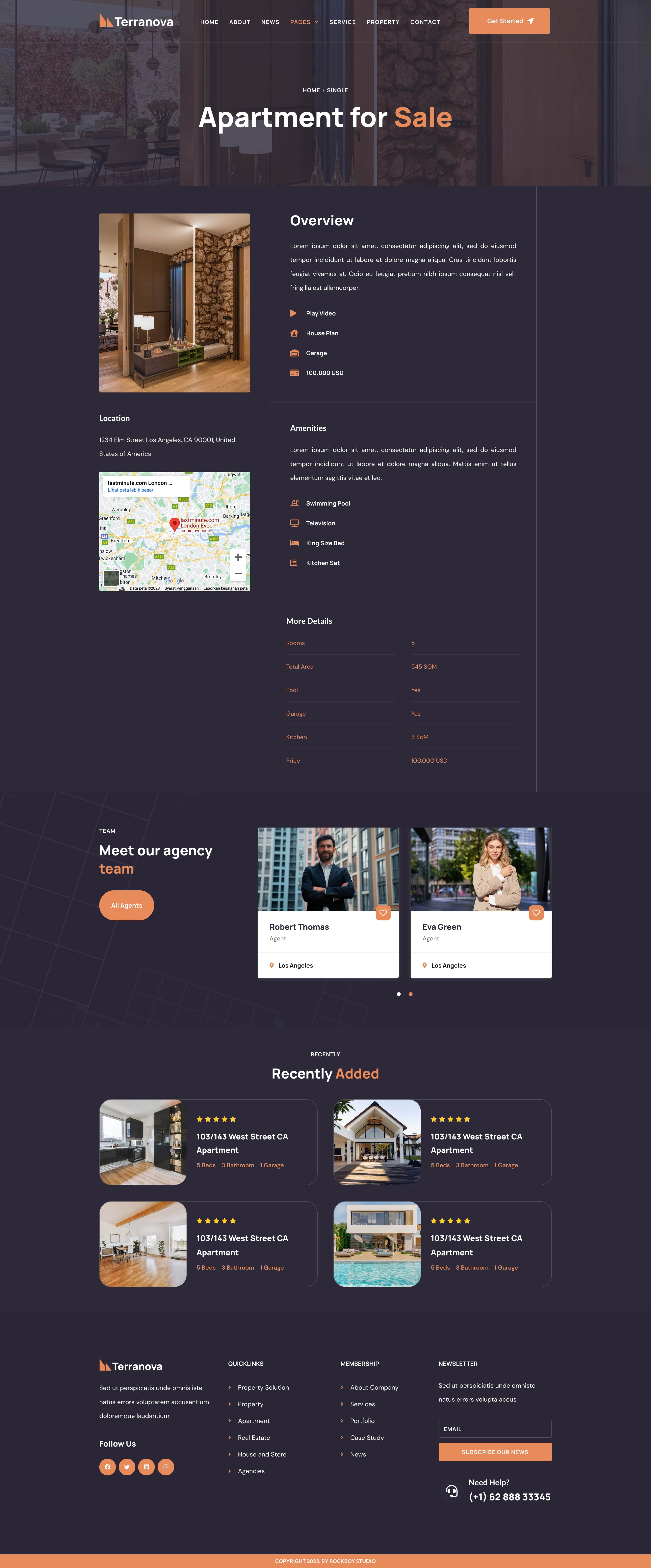 Terranova Real Estate Elementor Pro Template Kit by RockboyStudio